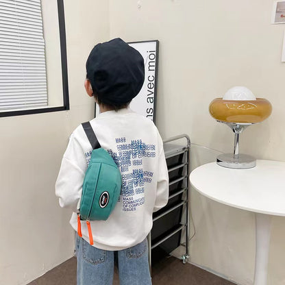 Children Kids Patched Pattern Casual Sport Style Crossbody Bag