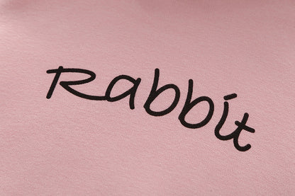 Baby Girl Print Pattern Rabbit Ear Design Long Sleeved Thickened Onesies My Kids-USA