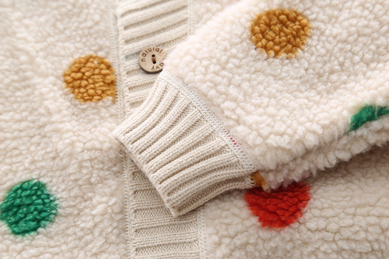 Manteau d'hiver thermique en polaire à motif de fourrure pour bébé 