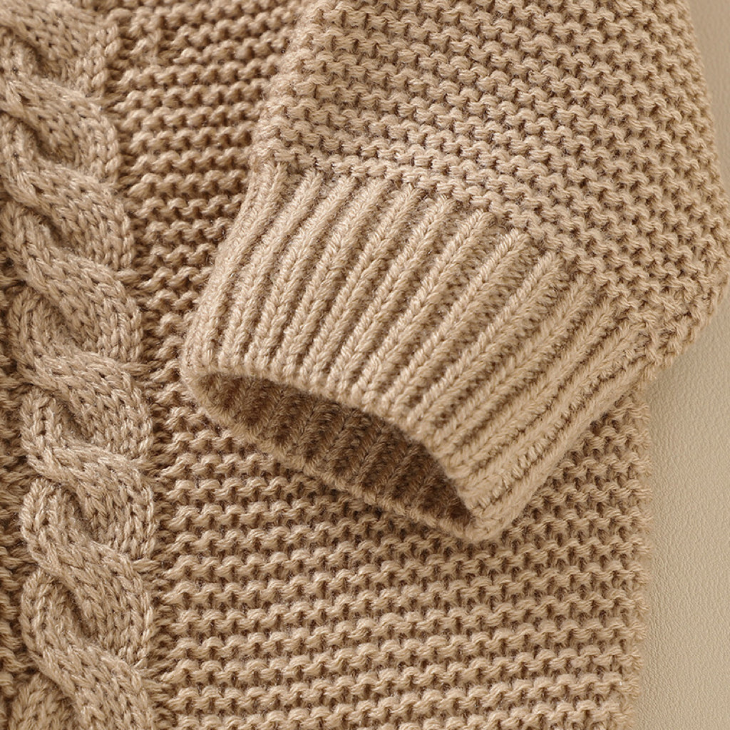 Baby Solid Color Long Sleeve Handmade Knitted Cardigan, MyKids-USA®, Baby & Toddler Outerwear, MyKids-USA -  -  -  -  -  -  - 