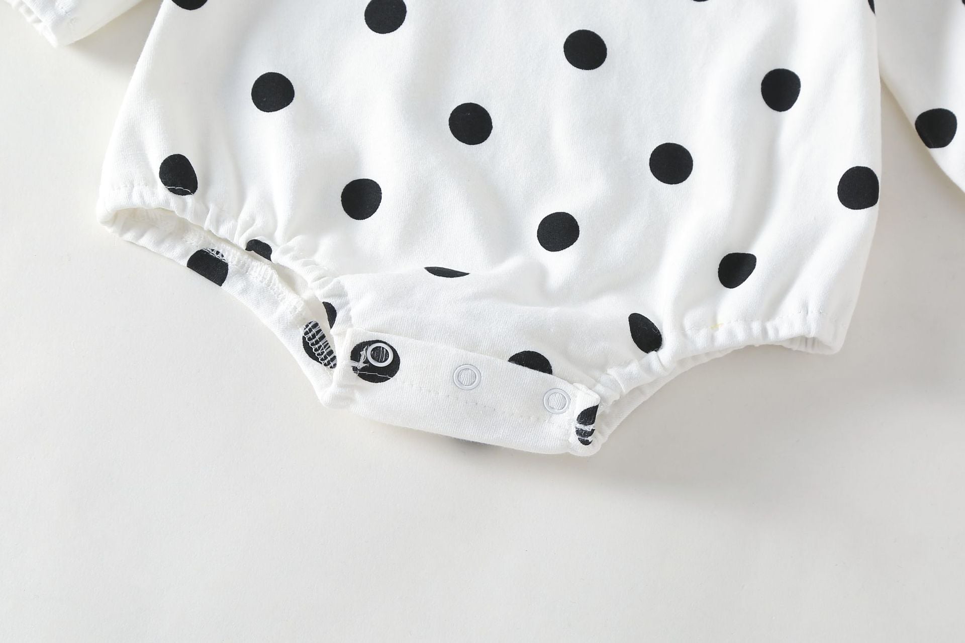 Baby Girl Polka Dot Pattern Strawberry Embroidered Doll Neck Detachable Design Bodysuit & Hat My Kids-USA