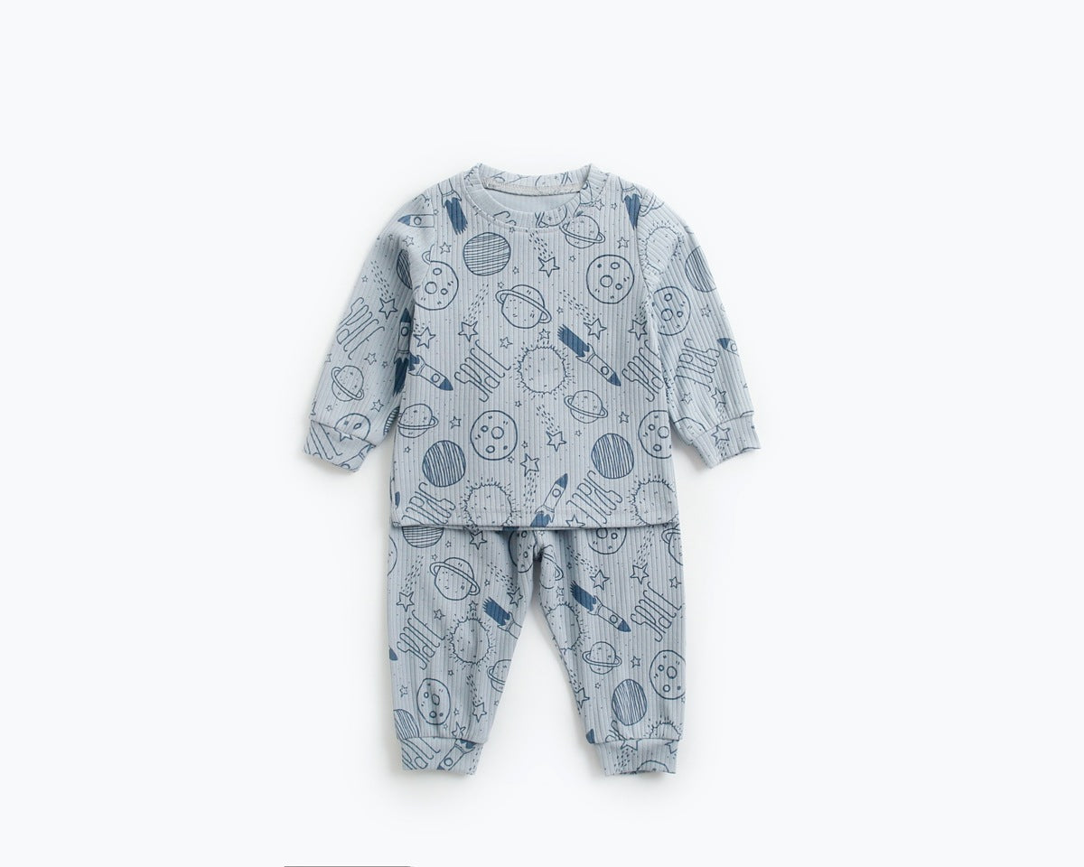 Baby 2pcs Cartoon Graphic Soft Cotton Shirt Combo Pants Sets Tracksuit, MyKids-USA®, Baby & Toddler Outfits, MyKids-USA - Size/Age - 66 (3-6M) - Color - Blue -  -  - JM2206142028-B