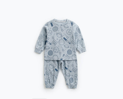 Baby 2pcs Cartoon Graphic Soft Cotton Shirt Combo Pants Sets Tracksuit, MyKids-USA®, Baby & Toddler Outfits, MyKids-USA - Size/Age - 66 (3-6M) - Color - Blue -  -  - JM2206142028-B