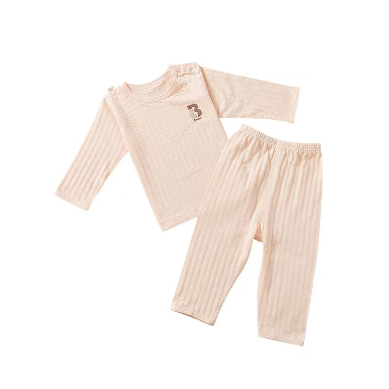 Baby Cartoon Print Long Sleeved Shirt Combo Pants Soft Sets Pajamas