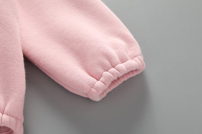 Baby Girl Print Pattern Rabbit Ear Design Long Sleeved Thickened Onesies, MyKids-USA®, Baby One-Pieces, MyKids-USA -  -  -  -  -  -  - 