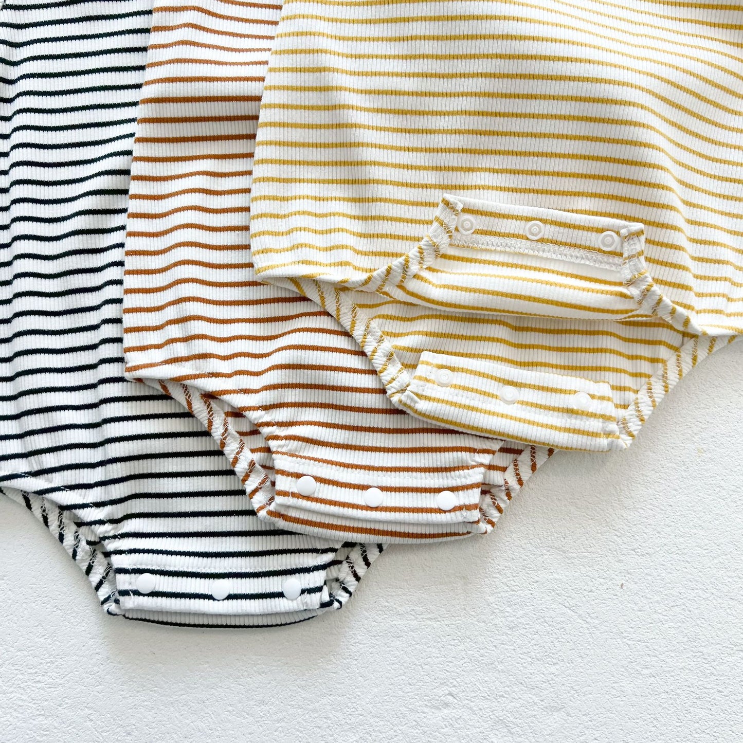 Baby Girls Round Collar Short-Sleeved Stripped Onesies, MyKids-USA®, Baby One-Pieces, MyKids-USA -  -  -  -  -  -  - 