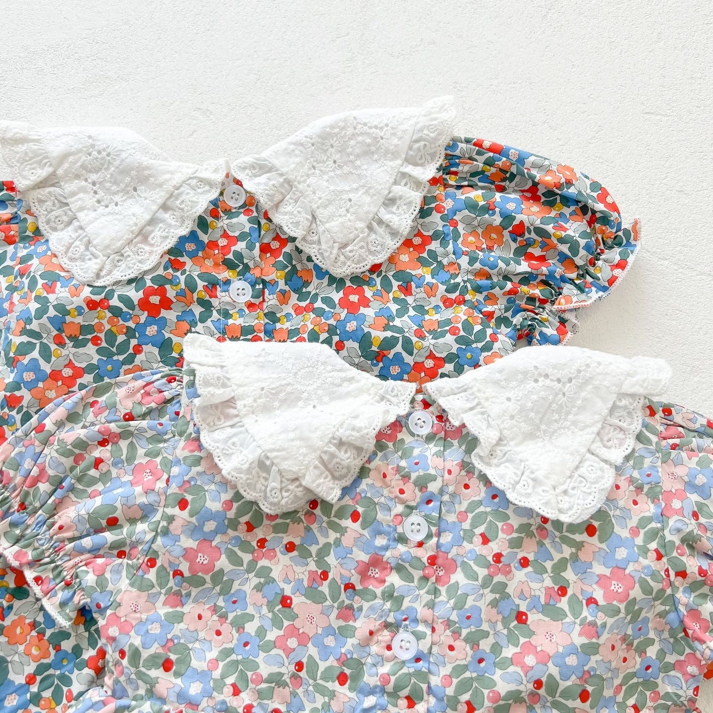 Baby Girls Little Floral Print Lovely Collar Dress Onesies