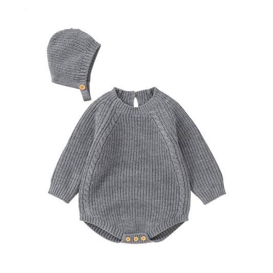 Baby Solid Color Long Sleeve Knitted Woolen bodysuit, MyKids-USA®, Baby & Toddler Outfits, MyKids-USA -  -  -  -  -  -  - .