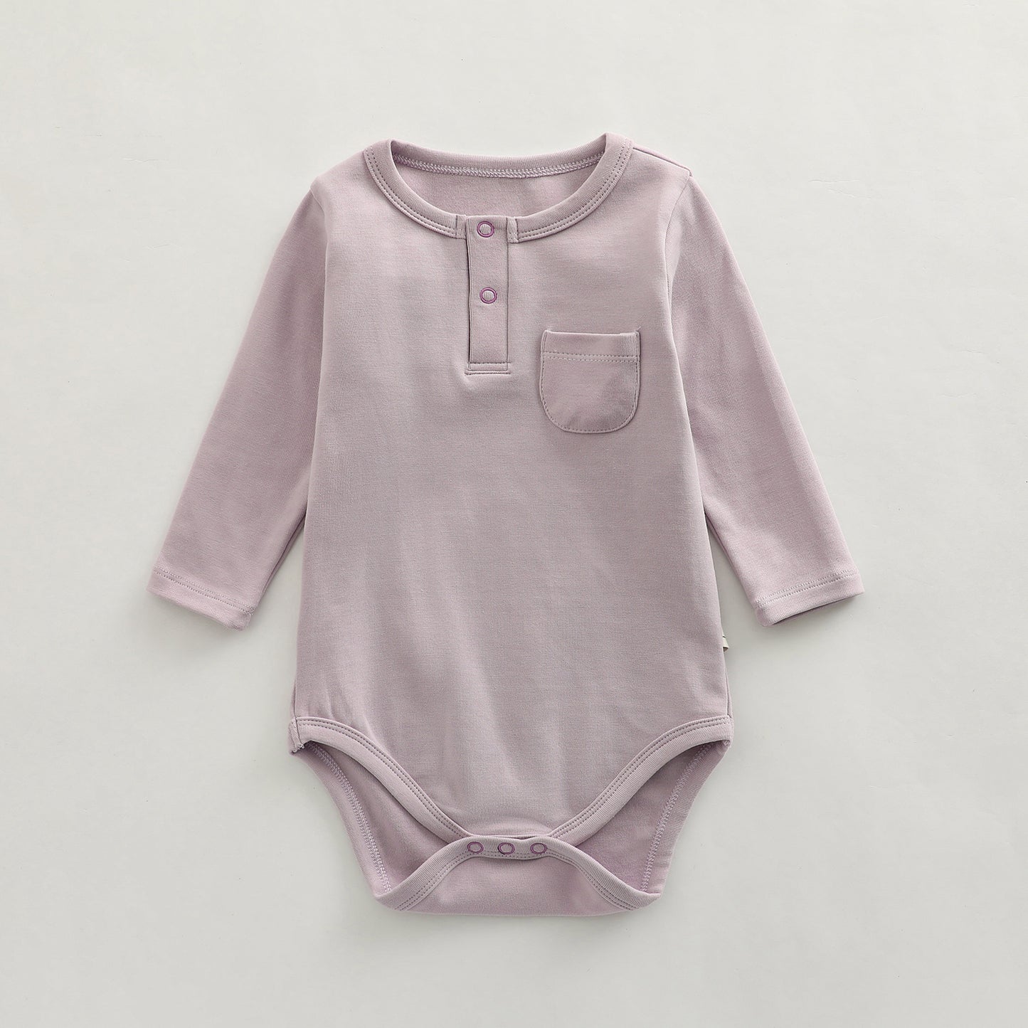 Vêtements de maison à manches longues de couleur unie pour bébé 