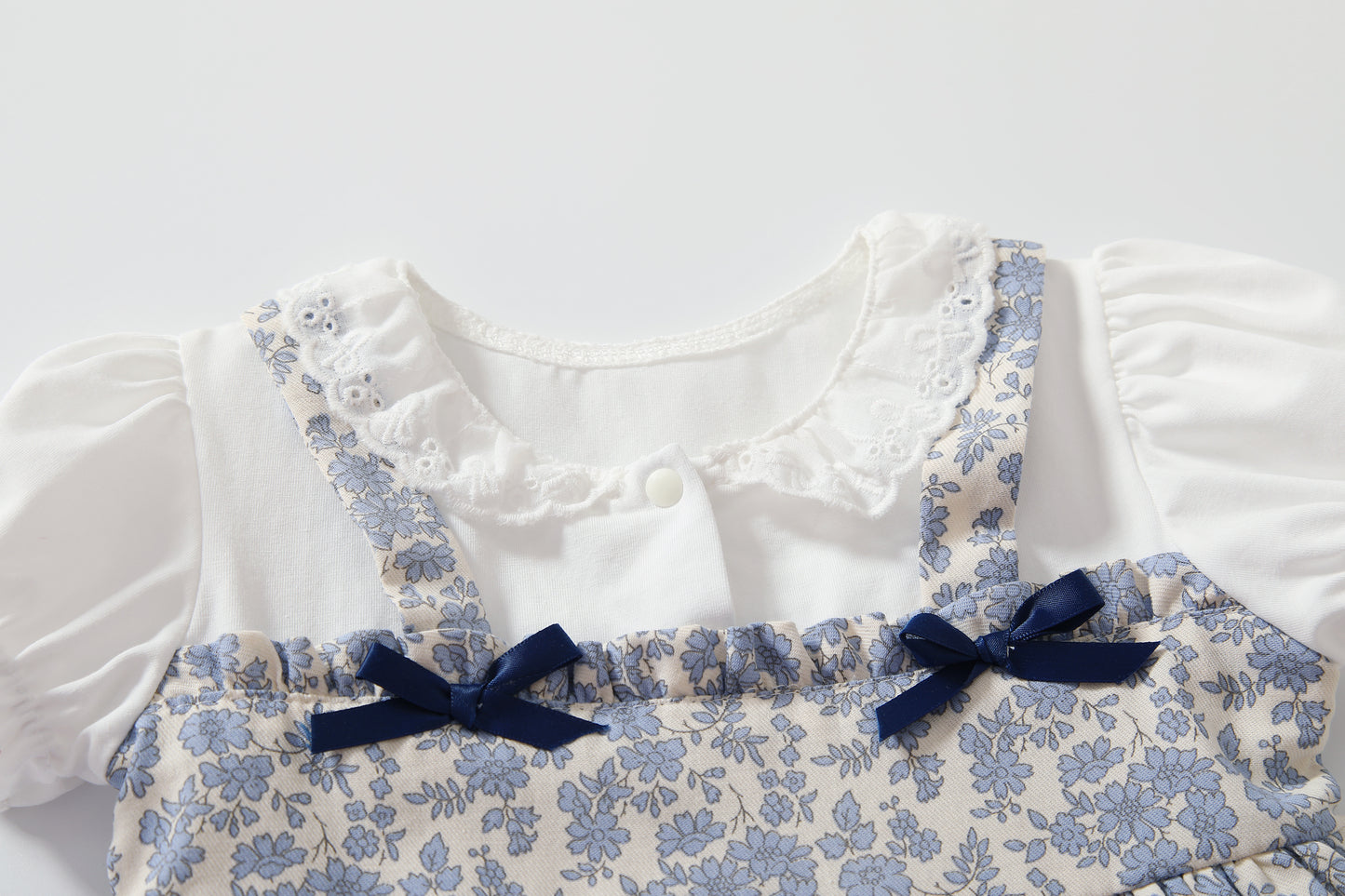 Baby Girl Short Sleeve False Little Floral Print Party Dress, MyKids-USA®, Baby & Toddler Dresses, MyKids-USA -  -  -  -  -  -  - 