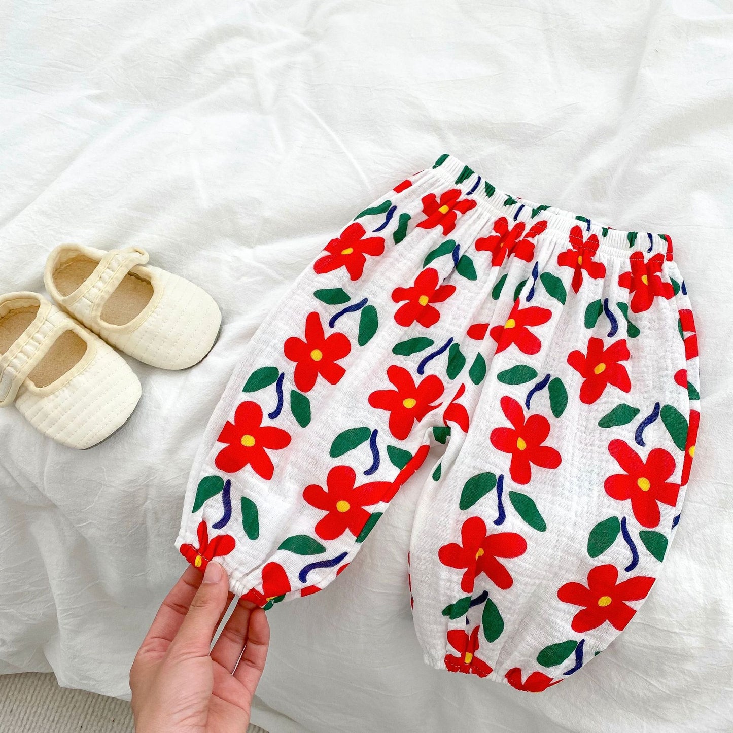 Baby Print Pattern Cute Loose Summer Pants