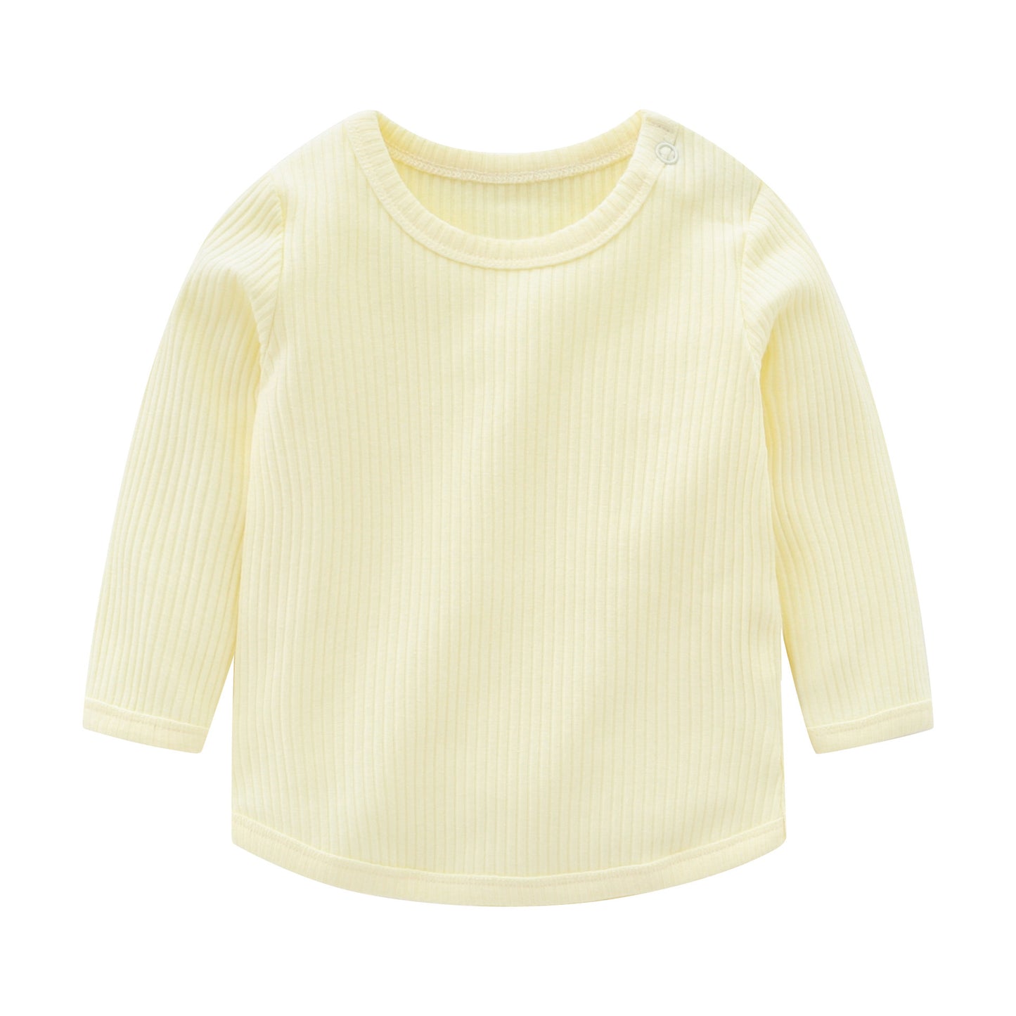 Baby Solid Color Long Sleeve Underwear Sets In Spring & Autumn