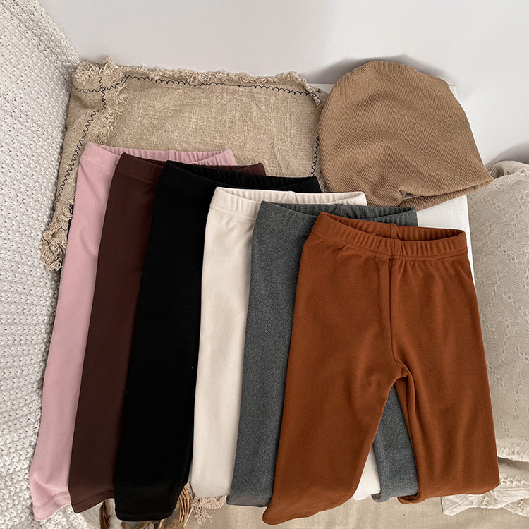 Baby Solid Color Soft Cotton Elastic Warm Quality Leggings