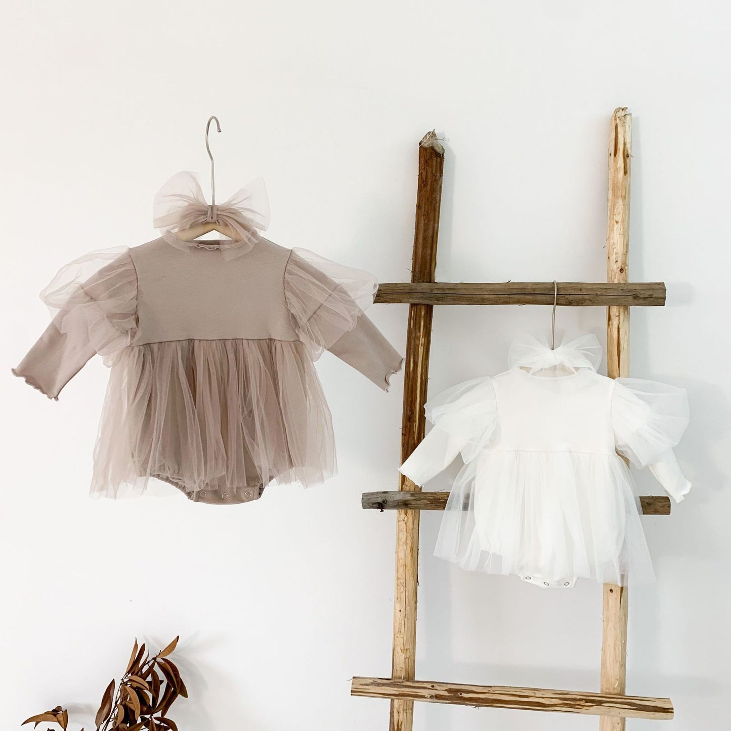 Baby Girl Mesh Tutu Skirt With Solid Top Dress In Spring