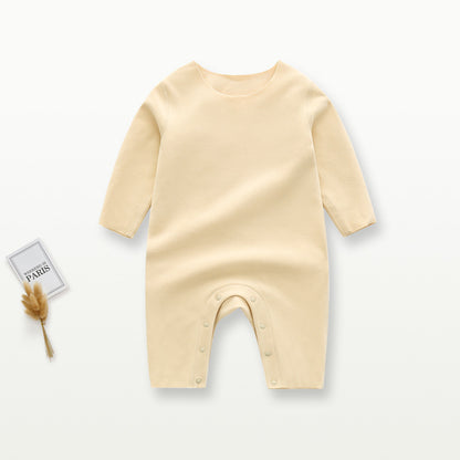 Baby German Velvet Solid Color Warm Pajamas Romper & Sets