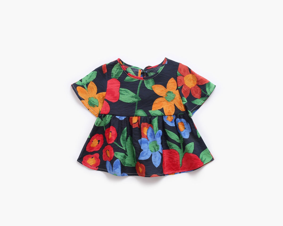 Baby Girl Floral Print O-Neck T-Shirt Combo Trousers Sets, MyKids-USA®, Baby & Toddler Outerwear, MyKids-USA -  -  -  -  -  -  - 