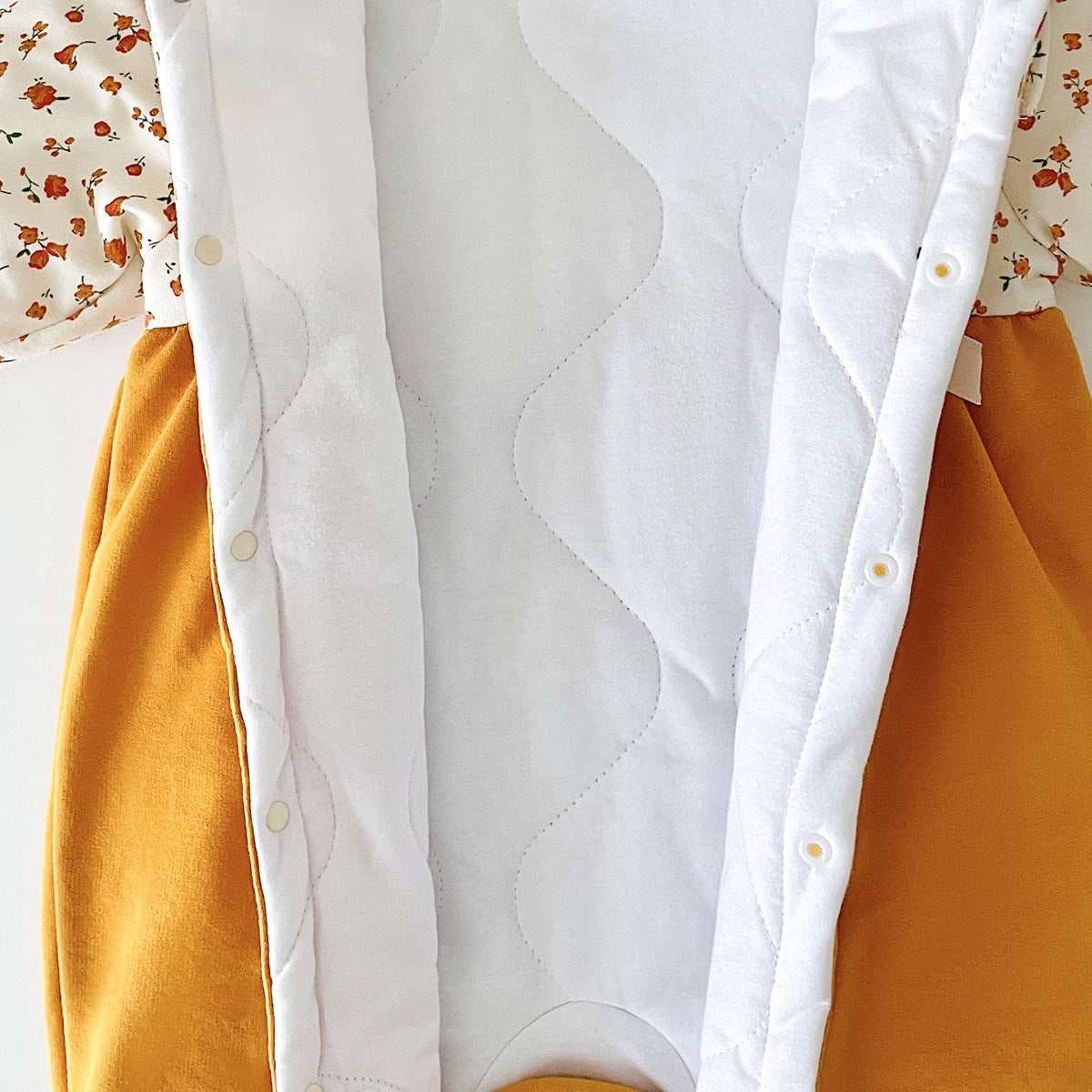 Baby Girl Ditsy Flower Pattern False Design Thickened Thermal Jumpsuit, MyKids-USA®, Baby & Toddler Outfits, MyKids-USA -  -  -  -  -  -  - 