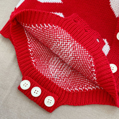 Baby Girl Heart Pattern Knit Onesies or Quality Cardigan My Kids-USA