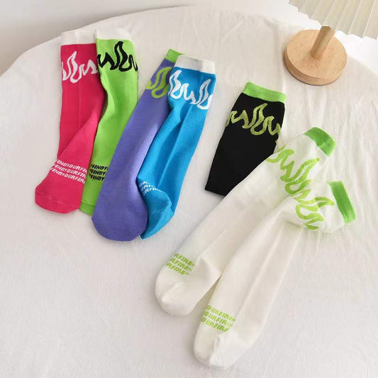Kids Baby Color Contrast Long Tube Socks