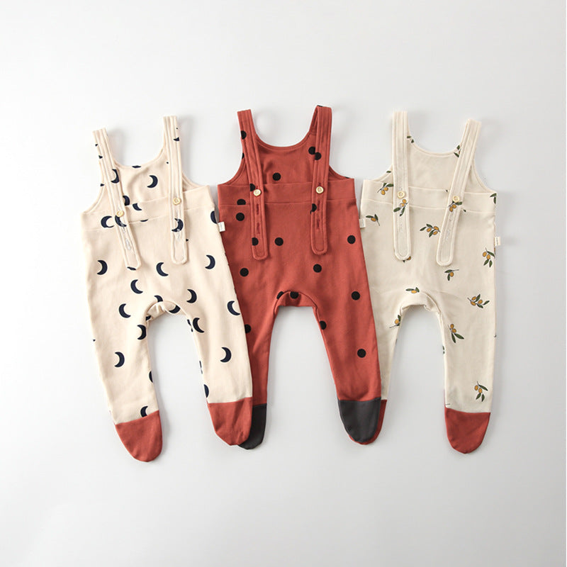 Baby 1pcs Printed Pattern Soft Cotton Covered Overalls In Autumn & Spring My Kids-USA