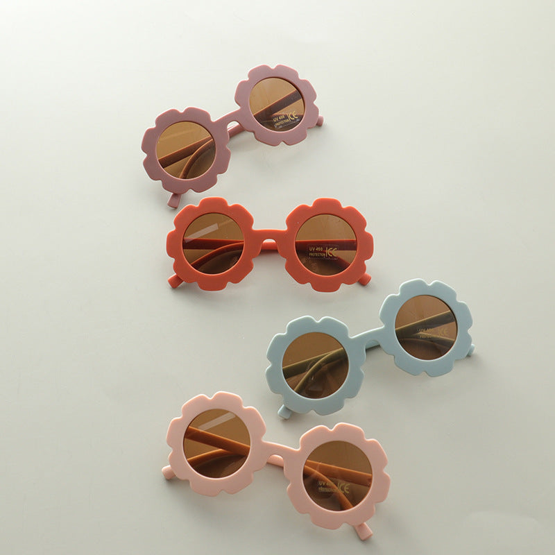 Gafas de sol lindas de la manera de la forma del marco de la flor del niño y de la niña de los niños 